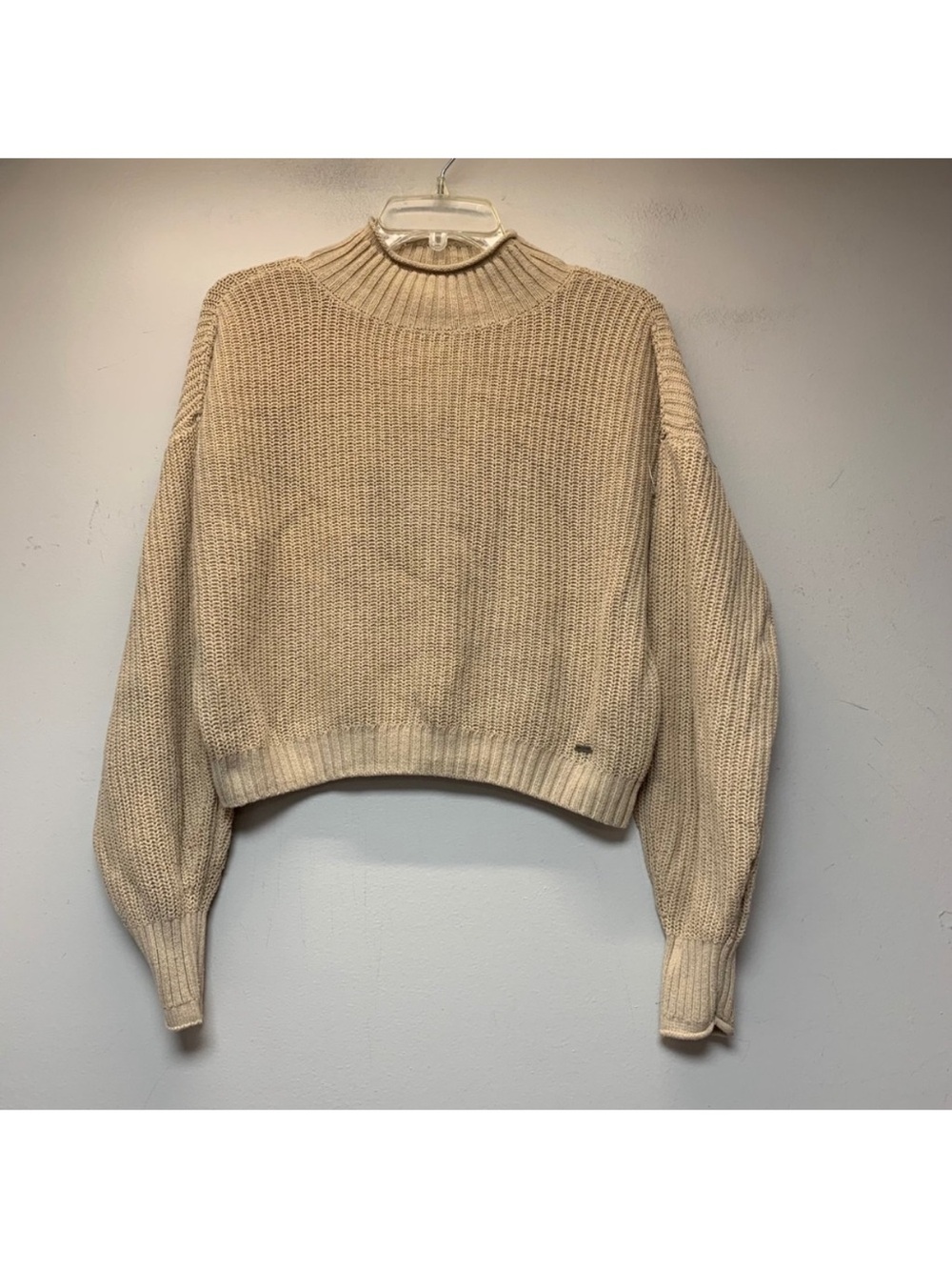 Madewell Cream Ribbed Turtleneck Sweater
